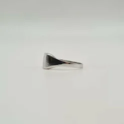 Chevalière or blanc 18 carats