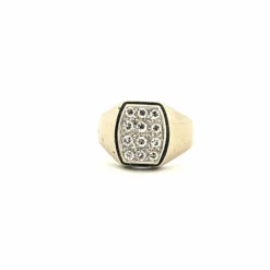 Chevalière Or Blanc & Diamants