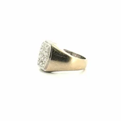 Chevalière Or Blanc & Diamants