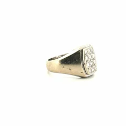 Chevalière Or Blanc & Diamants