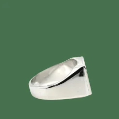 Chevalière or blanc initiale « B »