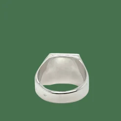 Chevalière or blanc initiale « B »