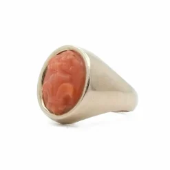 Chevalière Or jaune Corail