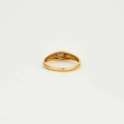 Chevalière or jaune Diamant
