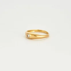 Chevalière or jaune Diamant