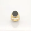 Chevalière Or jaune et Onyx