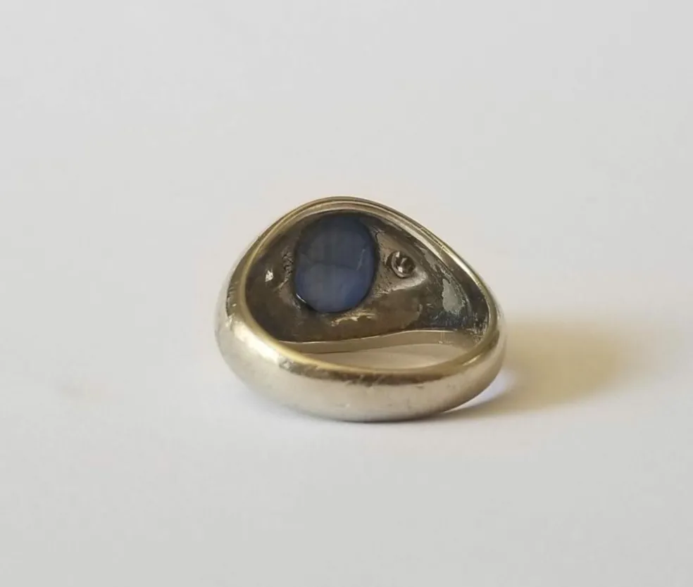 Chevalière Saphir et Diamants