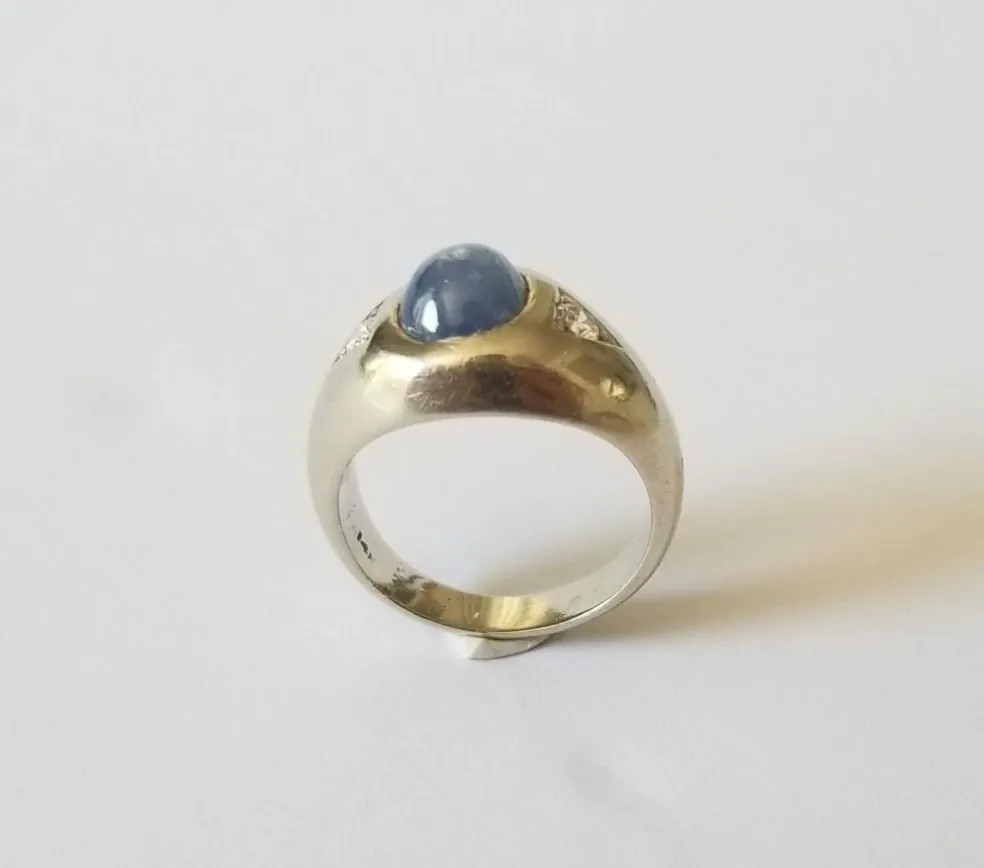 Chevalière Saphir et Diamants