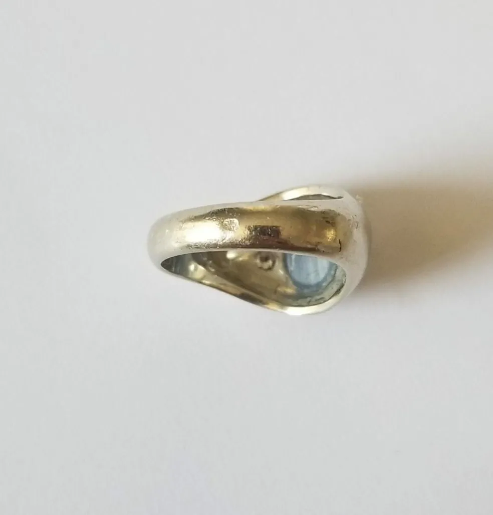 Chevalière Saphir et Diamants