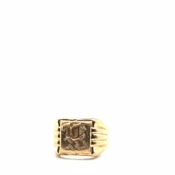 Chevalière vintage en or jaune 18 carats