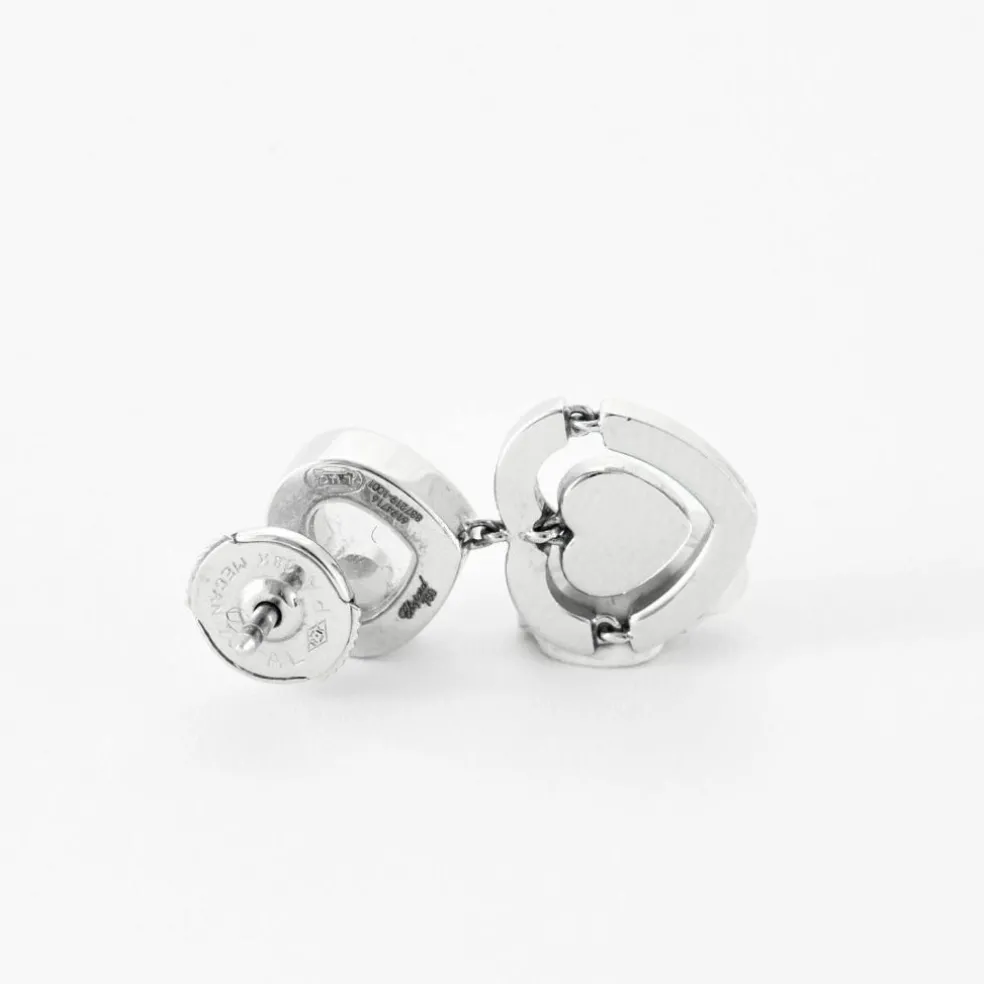 CHOPARD - Happy Amor - Boucles d'oreilles cœur en Or blanc et Diamant