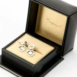 CHOPARD - Happy Amor - Boucles d'oreilles cœur en Or blanc et Diamant