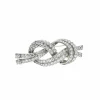 Clip de revers Nœud Or blanc Platine Diamants