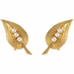 Clips d'oreilles anciens perles