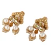 Clips d'oreilles "Chandelier" en or jaune