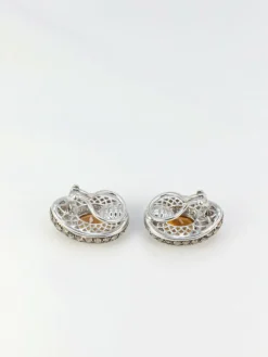 Clips d’oreilles Citrines, Diamants