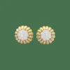 Clips d'oreilles David Webb, "Boutons", platine, or jaune, diamants.
