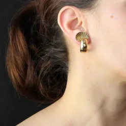 Clips d'oreilles en or rétro