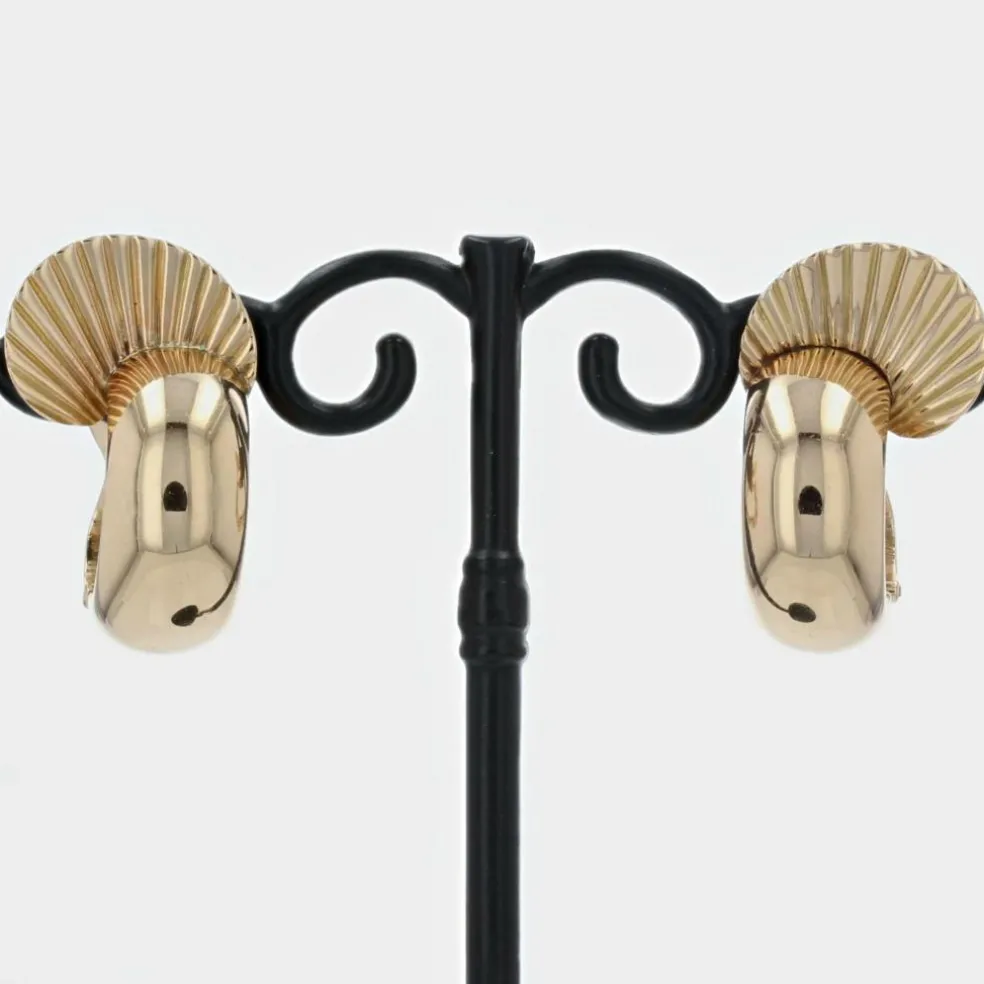 Clips d'oreilles en or rétro