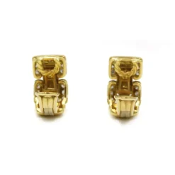 Clips d'oreilles or jaune diamants