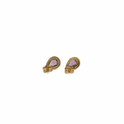 Clous d’oreilles améthyste goutte