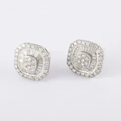 Clous d'oreilles Carrés Diamants