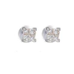 Clous d'oreilles Diamants princesse 0.28ct