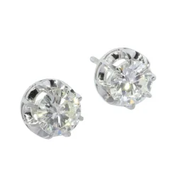 clous d'oreilles diamants 2,40 ct