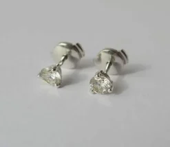 Clous d’oreilles diamants 0,50 ct or blanc