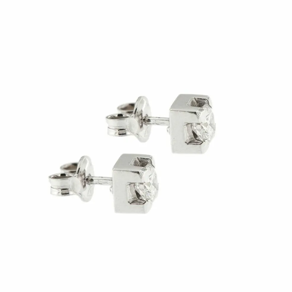 Clous d'oreilles diamants 0,70 ct