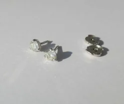Clous d’oreilles diamants 0,50 ct or blanc