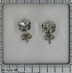 clous d'oreilles diamants 2,40 ct