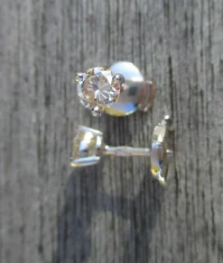 Clous d’oreilles diamants 0,50 ct or blanc