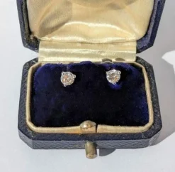 Clous d’oreilles diamants 0,50 ct or blanc