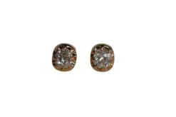 Clous d'oreilles en diamants antiques provenant d'une ancienne mine