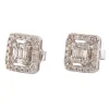 Clous d'oreilles en or blanc, diamants