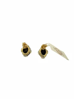 Clous d'oreilles or certifiés IGI avec saphirs et diamants
