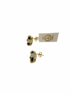 Clous d'oreilles or certifiés IGI avec saphirs et diamants