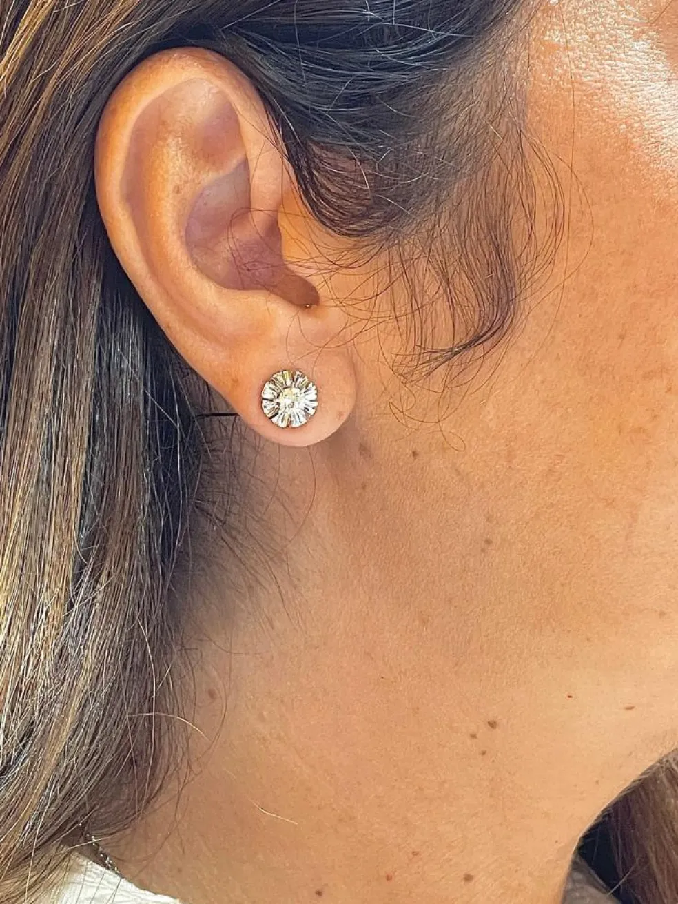 Clous d’oreilles Or Diamants