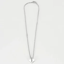 Coeur Blanc Pendentif or blanc diamant