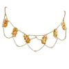 Collerette Motifs De Roses Et Ornée De Perles, Or Jaune