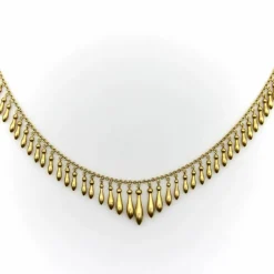 collier à franges graduées en or