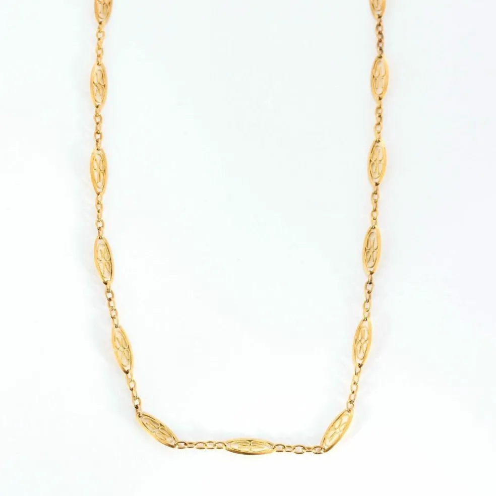 Collier à maille filigrane en or jaune