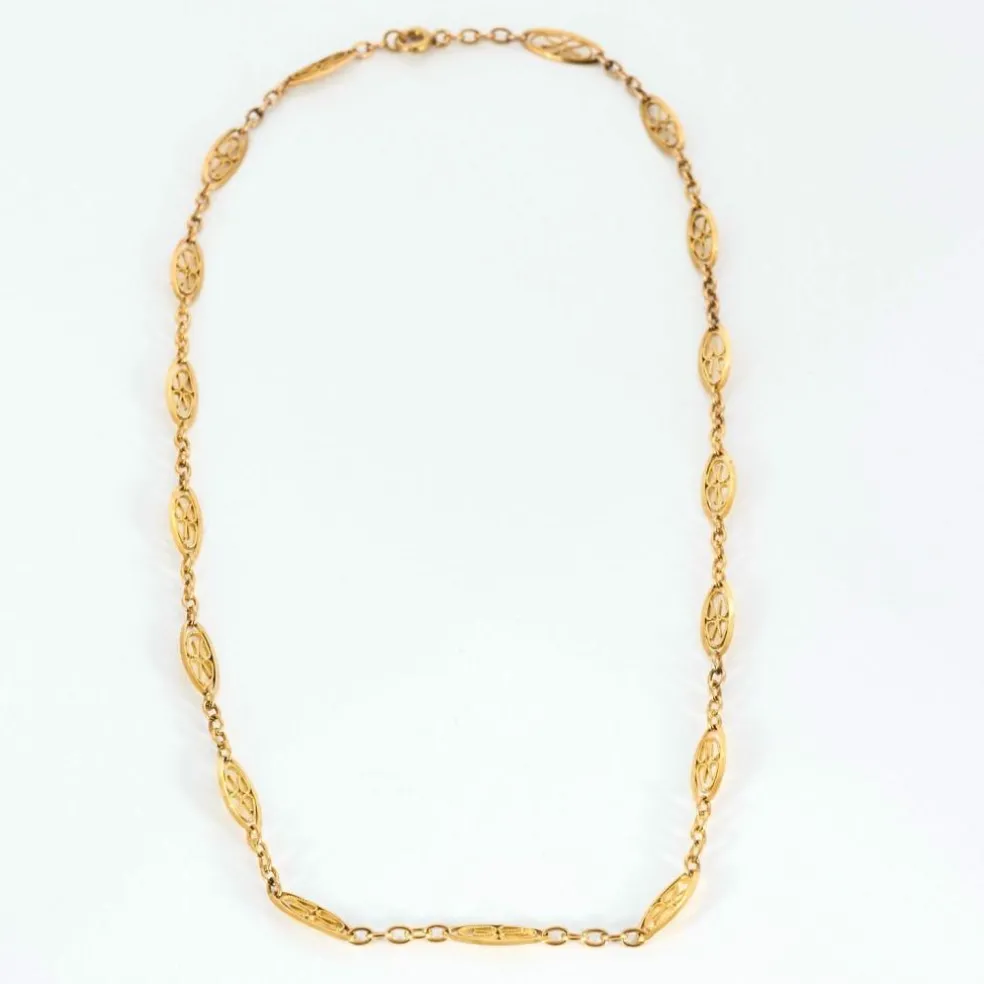 Collier à maille filigrane en or jaune