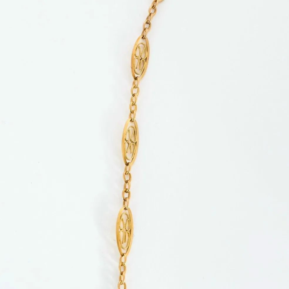 Collier à maille filigrane en or jaune