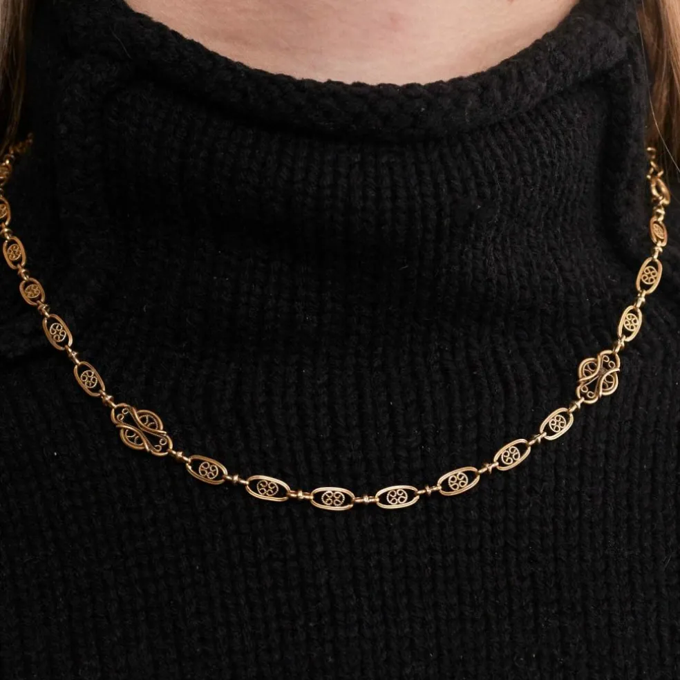 Collier à Maille Giletière en Or Jaune
