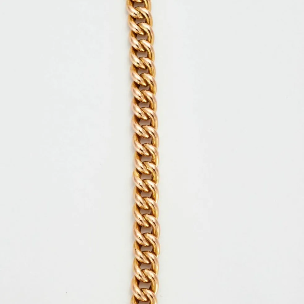 Collier à maille gourmette en or rose