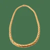 Collier à maille plate or
