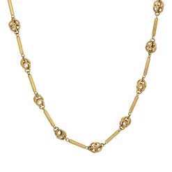Collier à maillons fantaisie Vintage en or jaune à maillons défilés Estate