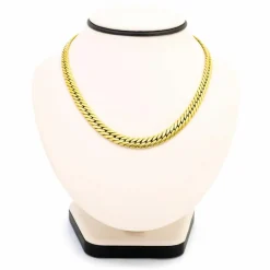 Collier à maillons gourmette en or jaune 18 carats